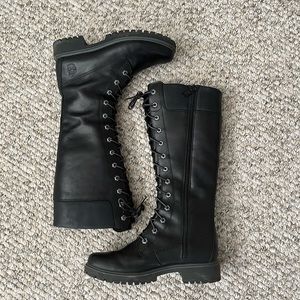 Timberland 14 Inch Side Zip Waterproof Combat Boots Black